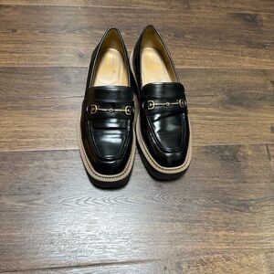 Sam Edelman Black Leather Slip-On Loafers